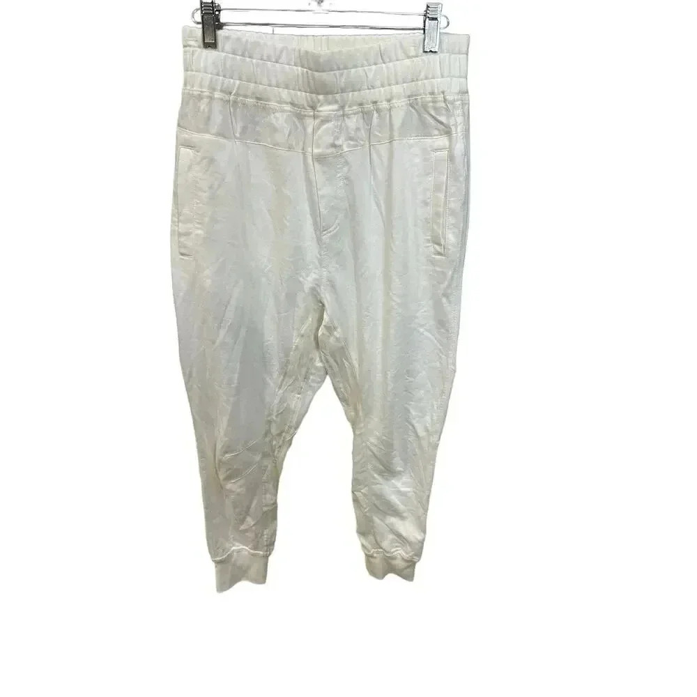Young Fabulous & Broke Women's White Elastic Waist Sweatpants Size Small